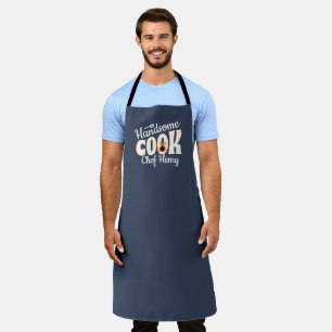 handsome cook awesome chef apron
