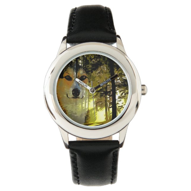 Handsome Corgi in the Woods Watch (Front)