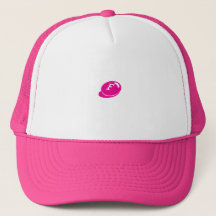 Handsome Cute Fashion "F" Letter Hot Pink Text-Cap