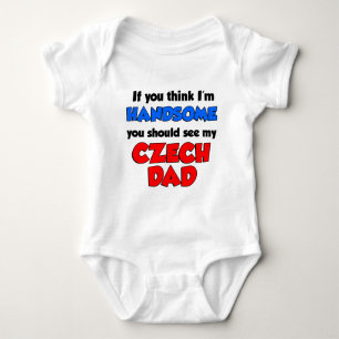 Handsome Czech Dad Baby Bodysuit