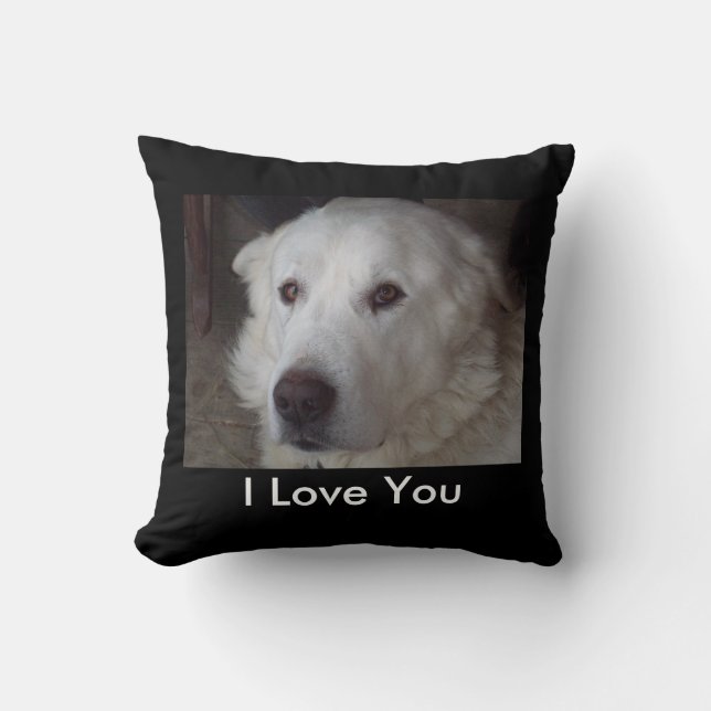 Handsome Great Pyrenees Dog Cushion (Front)