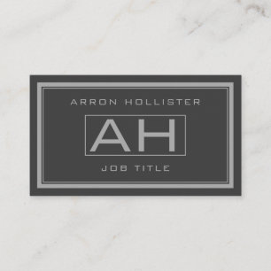 Handsome Grey & Dark Grey Professional Business Card