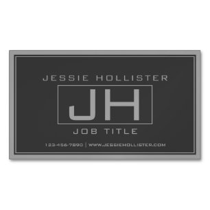 Handsome Grey & Dark Grey Professional Magnetic Business Card