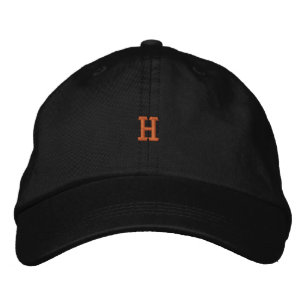 Handsome H - Letter Printed Alphabet Elegant Fit Embroidered Hat