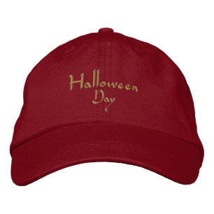 Handsome Halloween day text name night scary-Hat Embroidered Hat