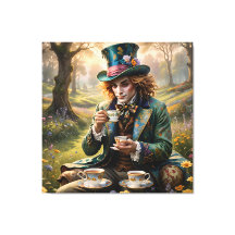 Handsome Hatter ai art Stretched Canvas Print