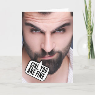 HANDSOME HUNK COMPLIMENTARY BIRTHDAY FOR HER CARD