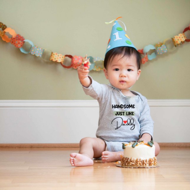 Handsome Just Like Daddy Baby Bodysuit (Creator Uploaded)