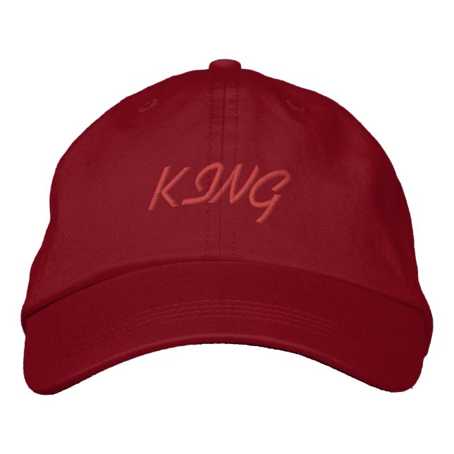 Handsome KING Trucker Create Own Text-Hat Elegant  Embroidered Hat (Front)