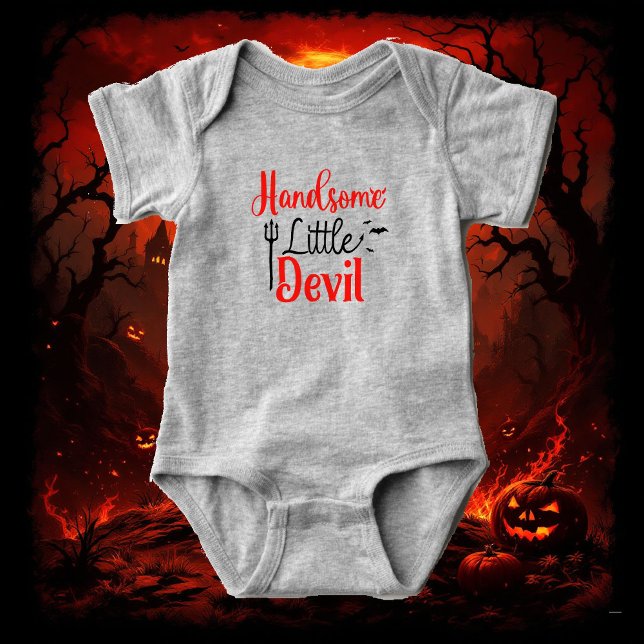 Handsome Little Devil Boys Baby Bodysuit (Creator Uploaded)