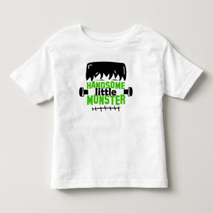 Handsome Little Monster Frankenstein Halloween Toddler T-Shirt