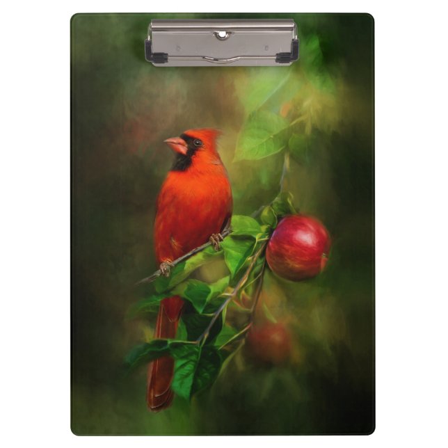 Handsome Male Cardinal Clipboard (Front)