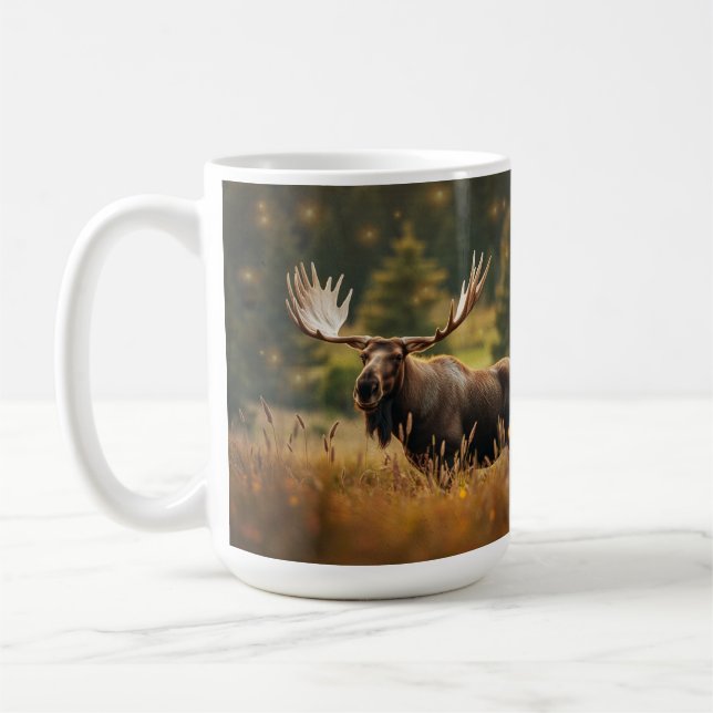 Handsome Moose Coffee Mug (Left)