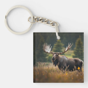 Handsome Moose Key Ring