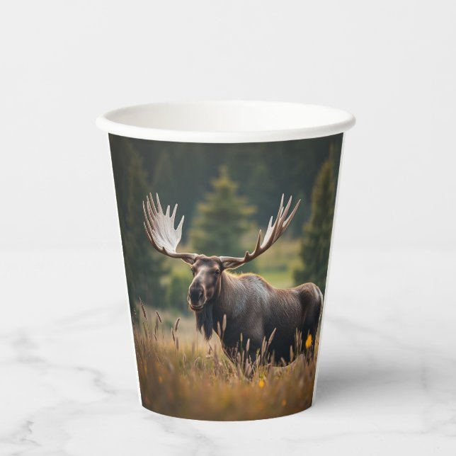 Handsome Moose Paper Cups (Front)