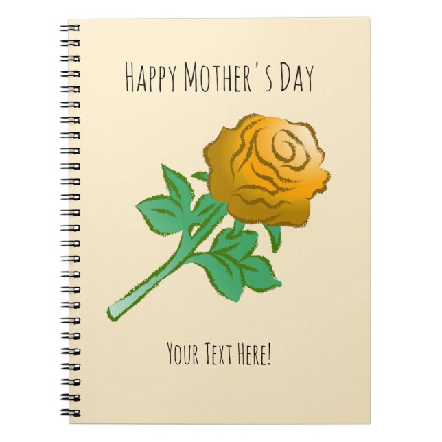 Handsome Orange Rose Notebook (Front)