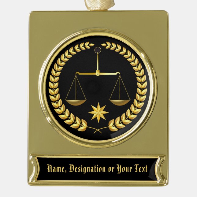 Handsome Personalised Attorney Ornament YOUR TEXT (Front)
