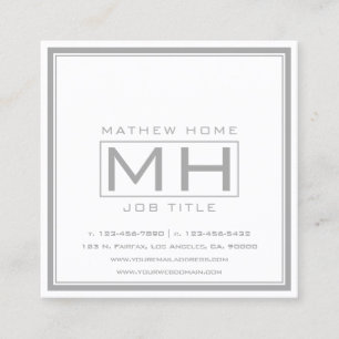 Handsome Professional Square Business Card