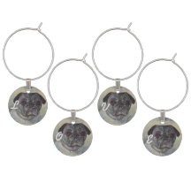 Handsome Pug Stemware Charms