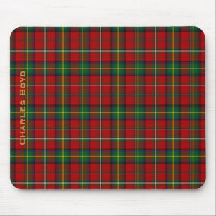 Handsome Red & Green Boyd Family Tartan Mouse Pad