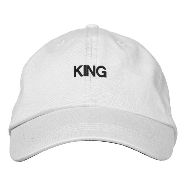 Handsome White Baseball Cap Embroidered Hat (Front)