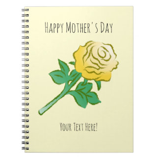 Handsome Yellow Rose Notebook