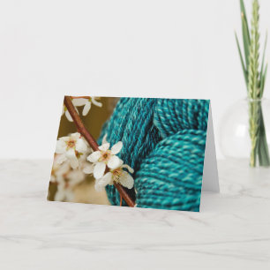 Handspun with Plum Blossoms Card