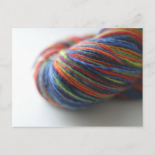 Handspun Yarn in Rainbow Postcard