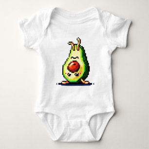 Handstand Avocado: 8-Bit Fitness Fun Baby Bodysuit