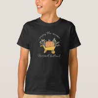Handwriting and Pumpkin Fall Leaves T-Shirt
