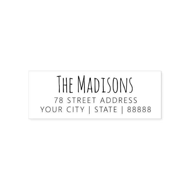 Handwriting Calligraphic Business Return Address Self-inking Stamp (Design)