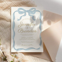Handwriting Elegant Blue  Ribbon Striped 