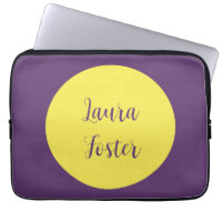 Handwriting Elegant Name Indigo & Yellow Colour