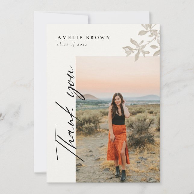 Handwriting Graduation Thank You Card (Front)