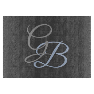 Handwriting modern plain monogram minimalist cutting board