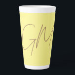 Handwriting Monogram Initials Professional Modern Latte Mug<br><div class="desc">Clean and Fresh Modern Professional Simple Design.</div>