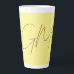 Handwriting Monogram Initials Professional Modern Latte Mug<br><div class="desc">Clean and Fresh Modern Professional Simple Design.</div>