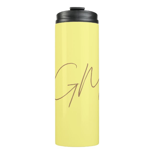 Handwriting Monogram Initials Professional Modern Thermal Tumbler (Front)