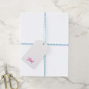 Handwriting NAME Colourful Preppy Fun Gift Tags