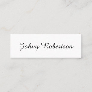 Handwriting Name Plain Elegant Professional Modern Calling Card