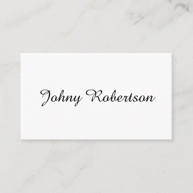 Handwriting Name Plain Elegant Professional Modern Enclosure Card (Front)