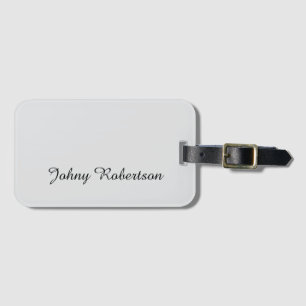 Handwriting Name Plain Elegant Professional Modern Luggage Tag