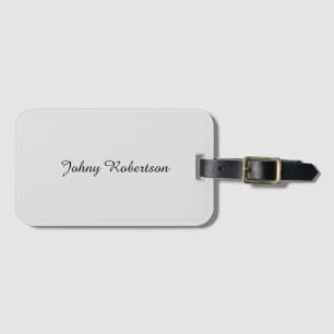 Handwriting Name Plain Elegant Professional Modern Luggage Tag
