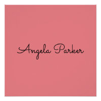 Handwriting Plain Simple Pink Professional Modern