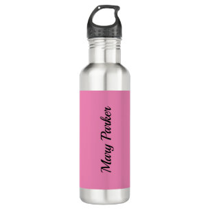 Handwriting Plain Simple Pink Professional Name 710 Ml Water Bottle