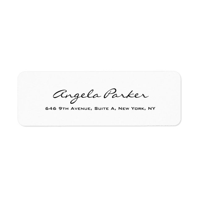 Handwriting Plain Simple White Professional Modern (Front)