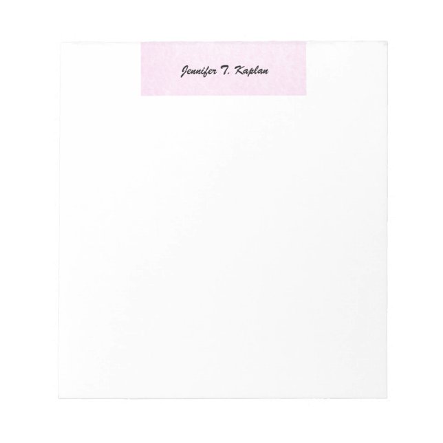 Handwriting Professional Modern Minimalist Plain Notepad (Front)