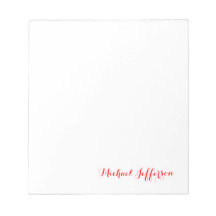 Handwriting Script Elegant Plain Simple Red White