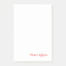 Handwriting Script Elegant Plain Simple Red White