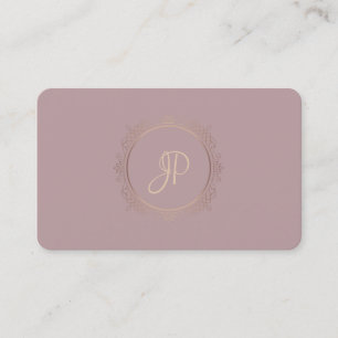 Handwriting Script Modern Monogram Template Business Card